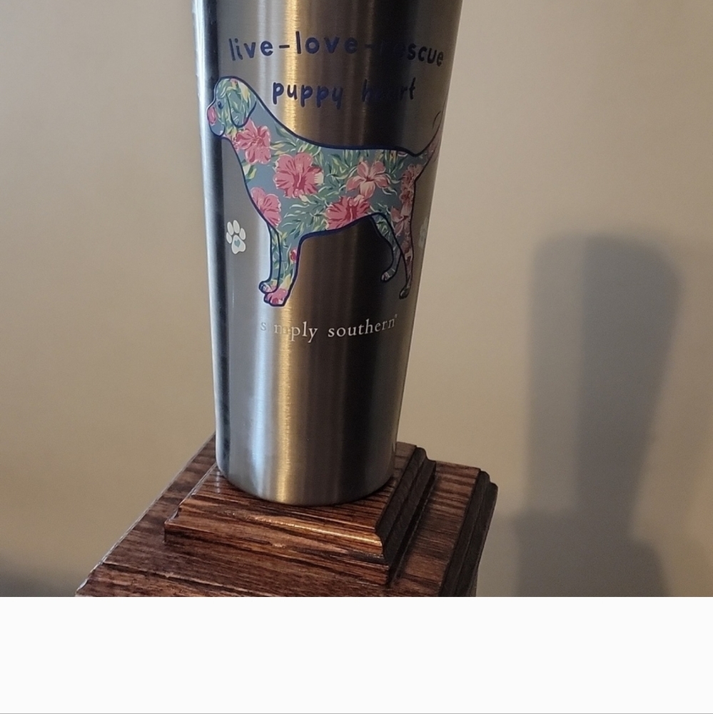 Simply Southern "Live Love Rescue" dog/puppy tumbler/cup, 30oz